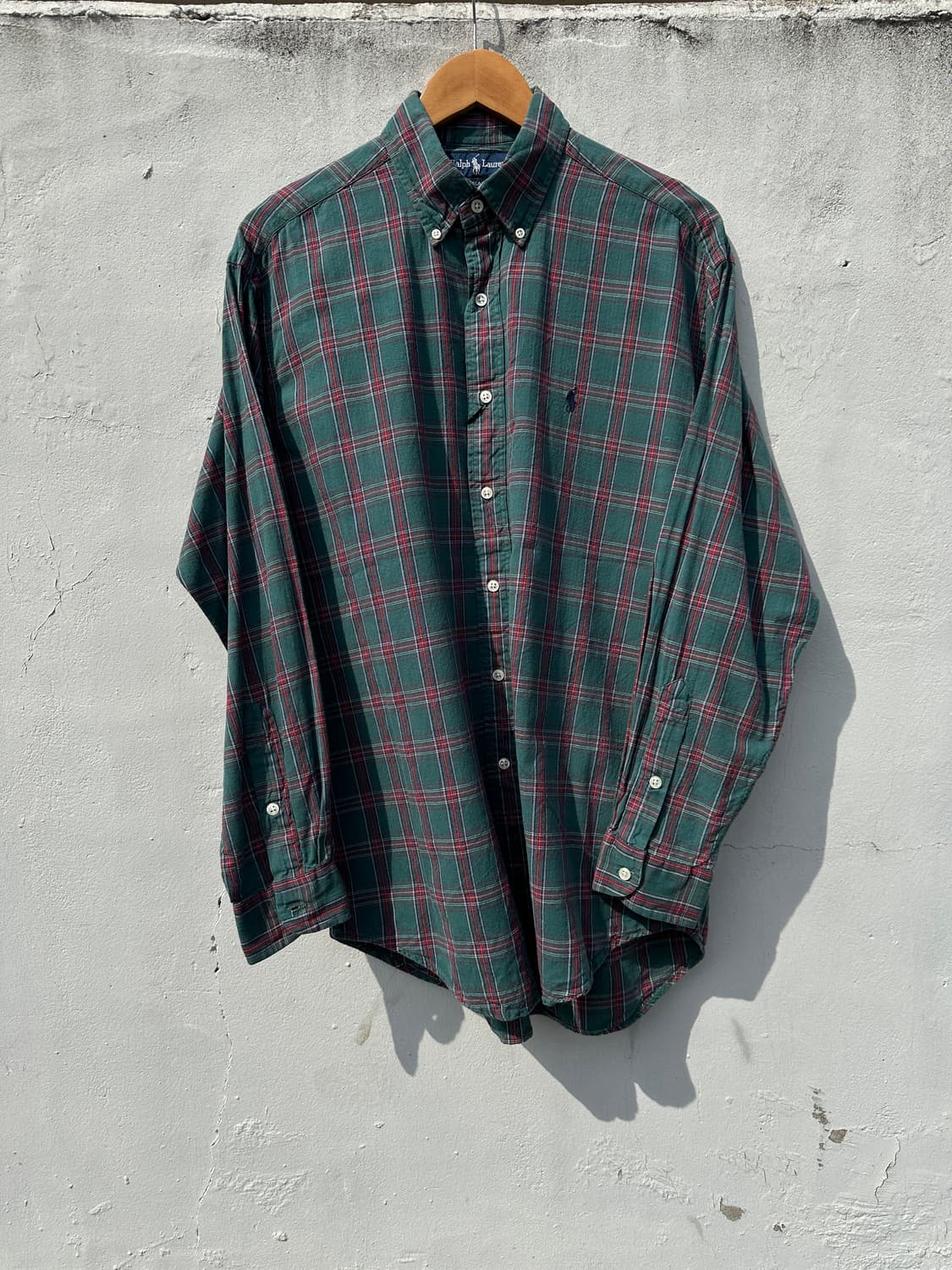[XL] 폴로 랄프로렌 그린 체크 셔츠 상품이미지1