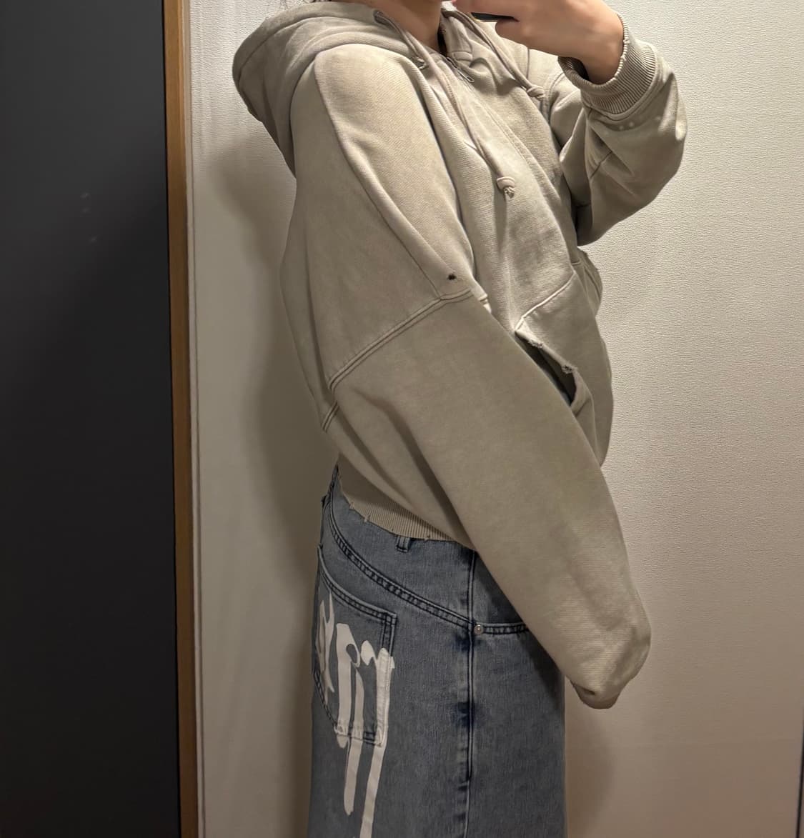 자라 그레이 후드집업 M 상품이미지7