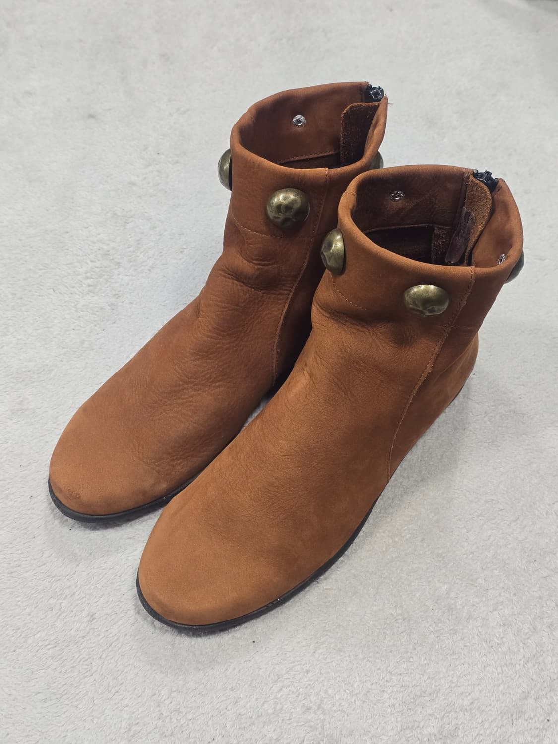 아르케 레더 스웨이드 앵클 부츠 37 상품이미지3