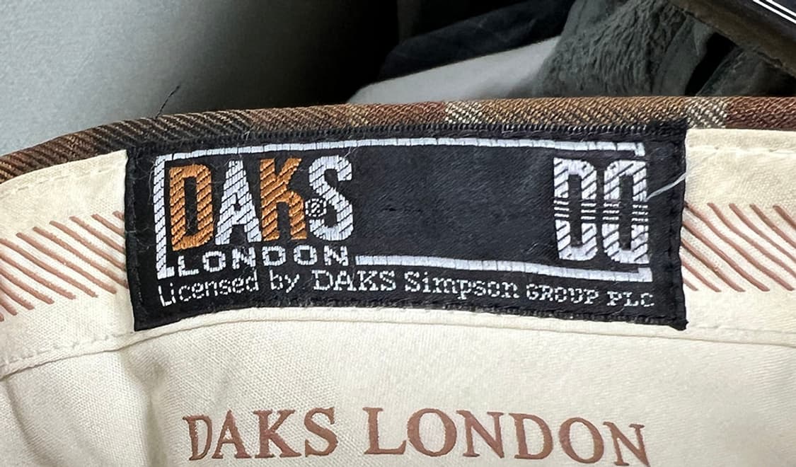 DAKS 닥스 클래식 남자 체크 슬랙스 춘추 와이드핏 투턱 XL 34 상품이미지4