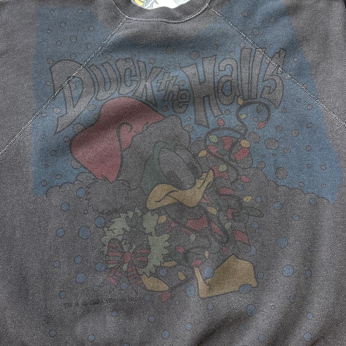 90s USA 덕 더 홀스 크리스마스 빈티지 스웻셔츠 L 상품이미지3