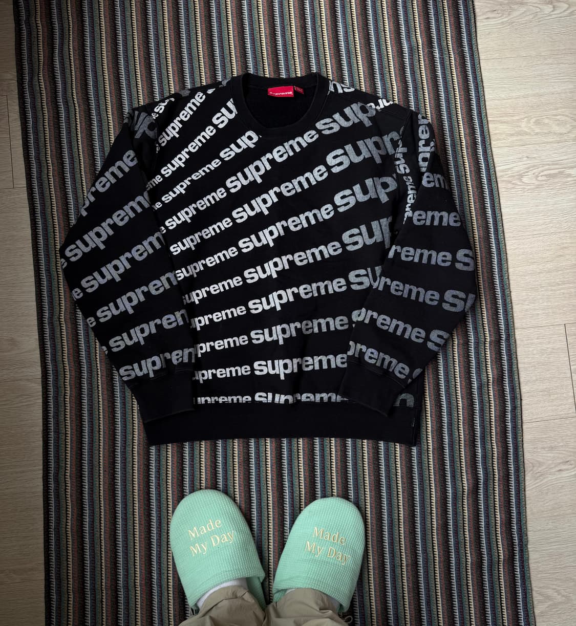 슈프림 레터링 맨투맨 상품이미지2