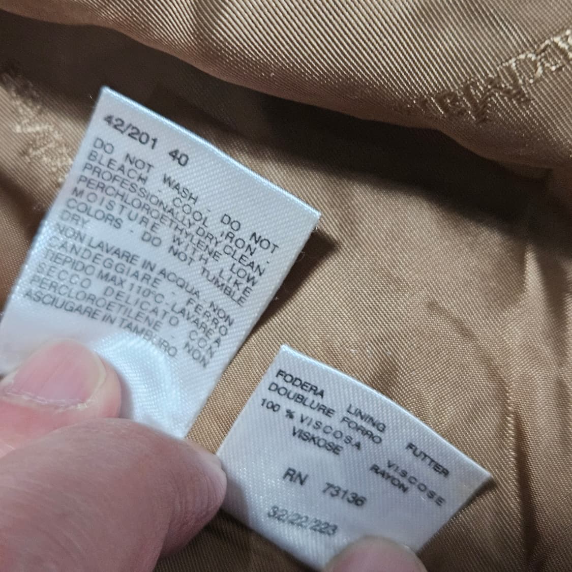 막스마라 원버튼 카멜 후드 코트[40] 상품이미지9