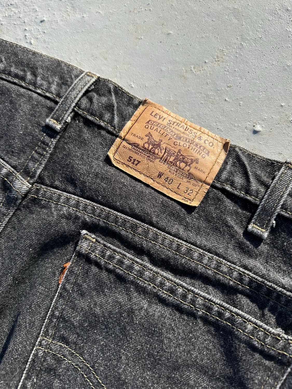 90s levi's 517 Black 빈티지 리바이스 플레어핏 40 상품이미지7