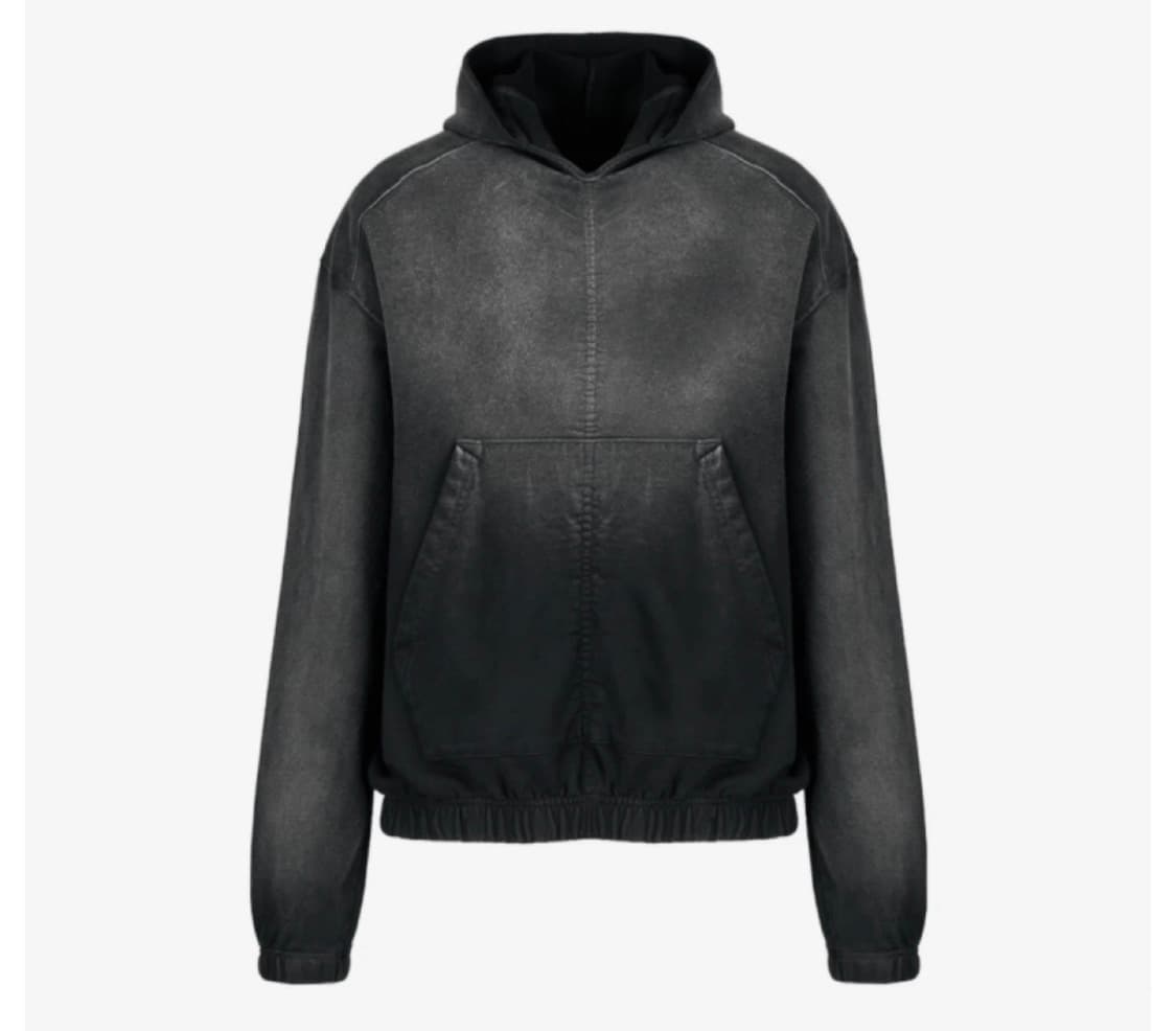 코스트퍼킬로 셔링 후드티 블랙 상품이미지2