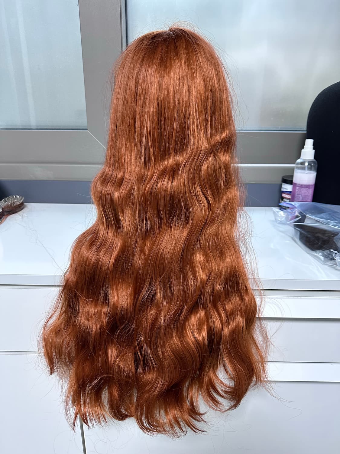 가발나라 여성 통가발 히피펌 오렌지(인어공주가발) 상품이미지6