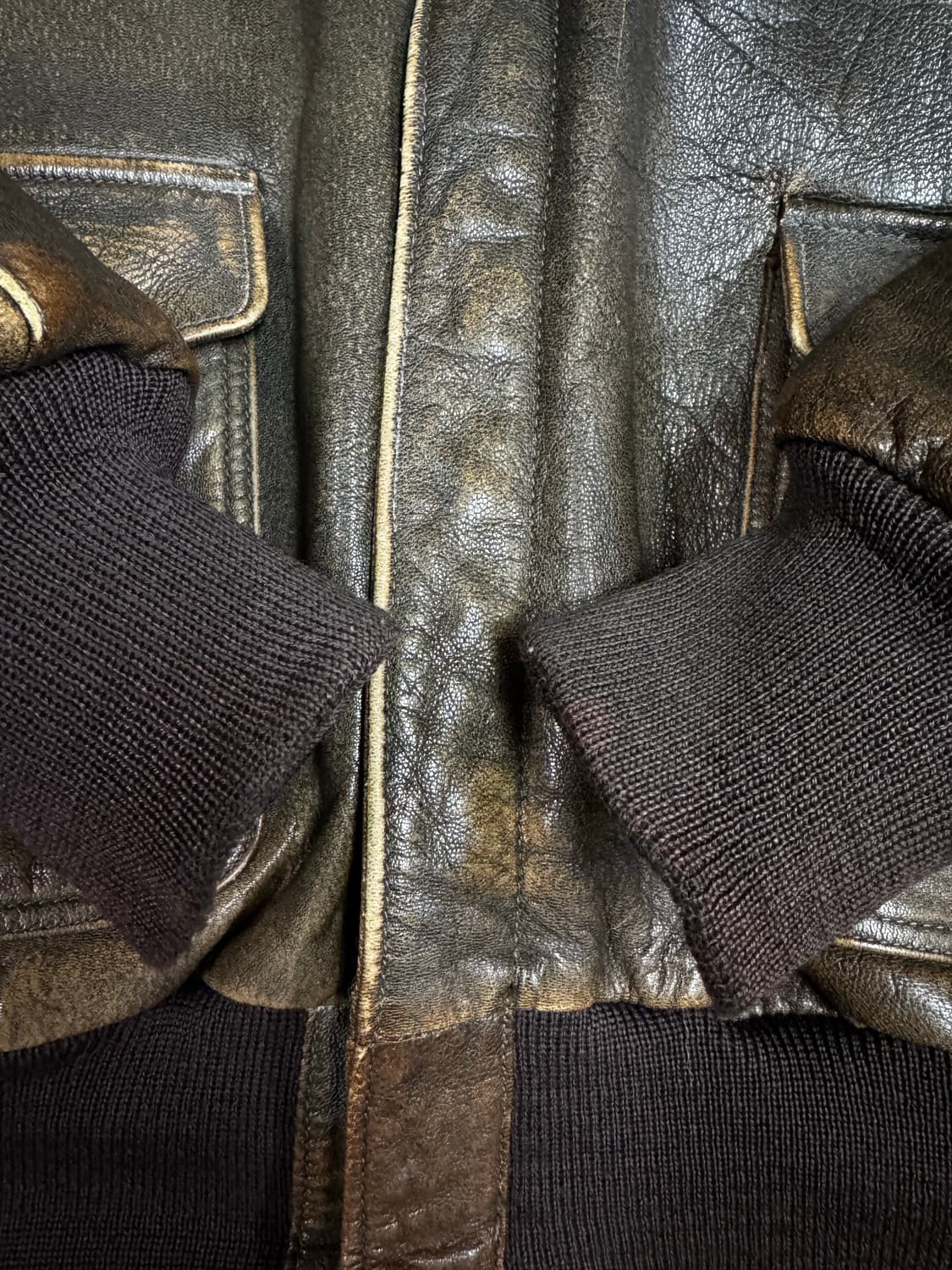 USA made)엘엘빈(llbean) A-2 레더자켓 44L 상품이미지3