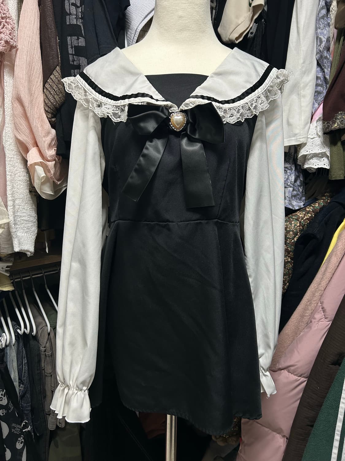 바디라인깔 로리타 로걀 로맨틱 리본 블라우스 상품이미지1