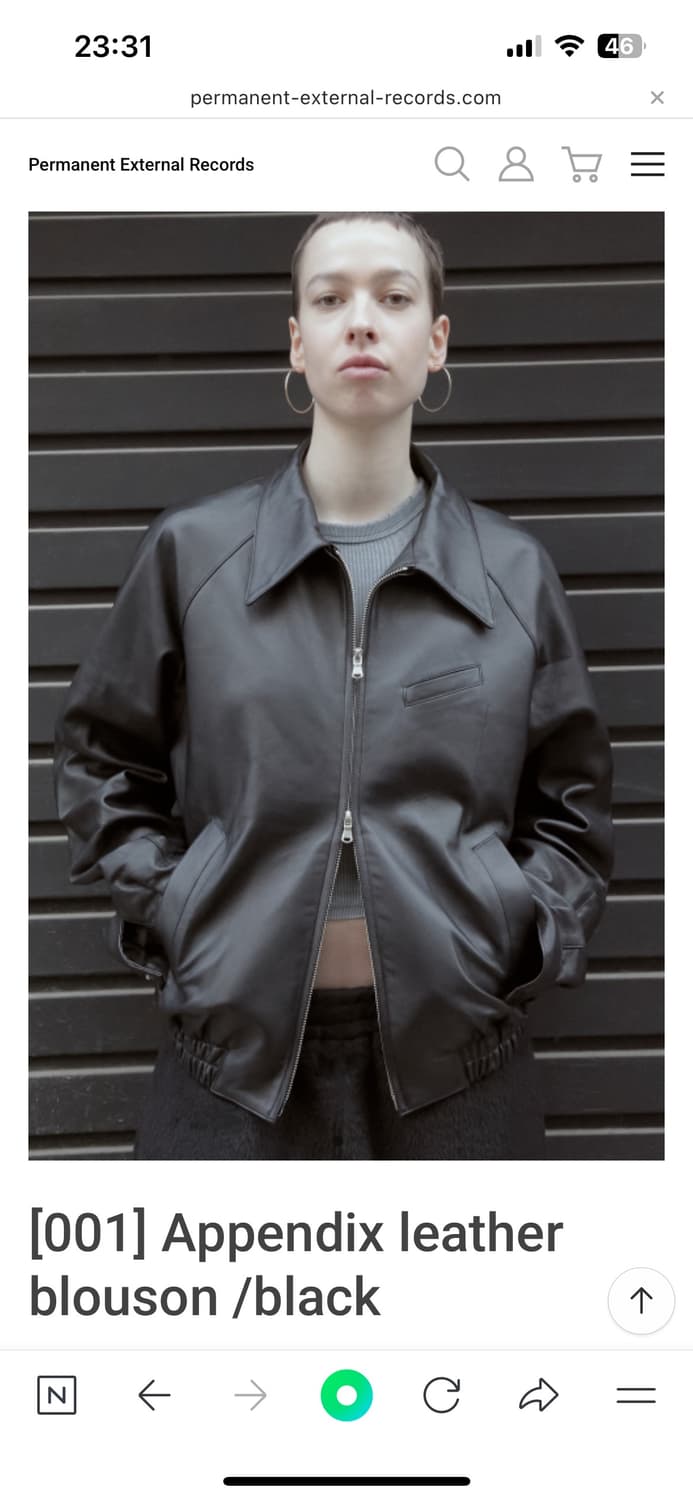 (구매)머듈 Appendix leather blouson/black(2) 상품이미지1