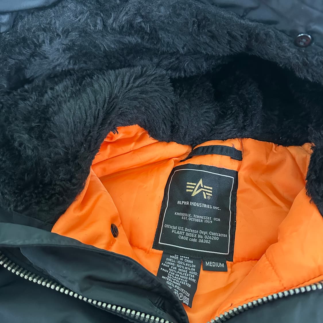 M 알파인더스트리 블랙 N3B 야상점퍼 상품이미지4