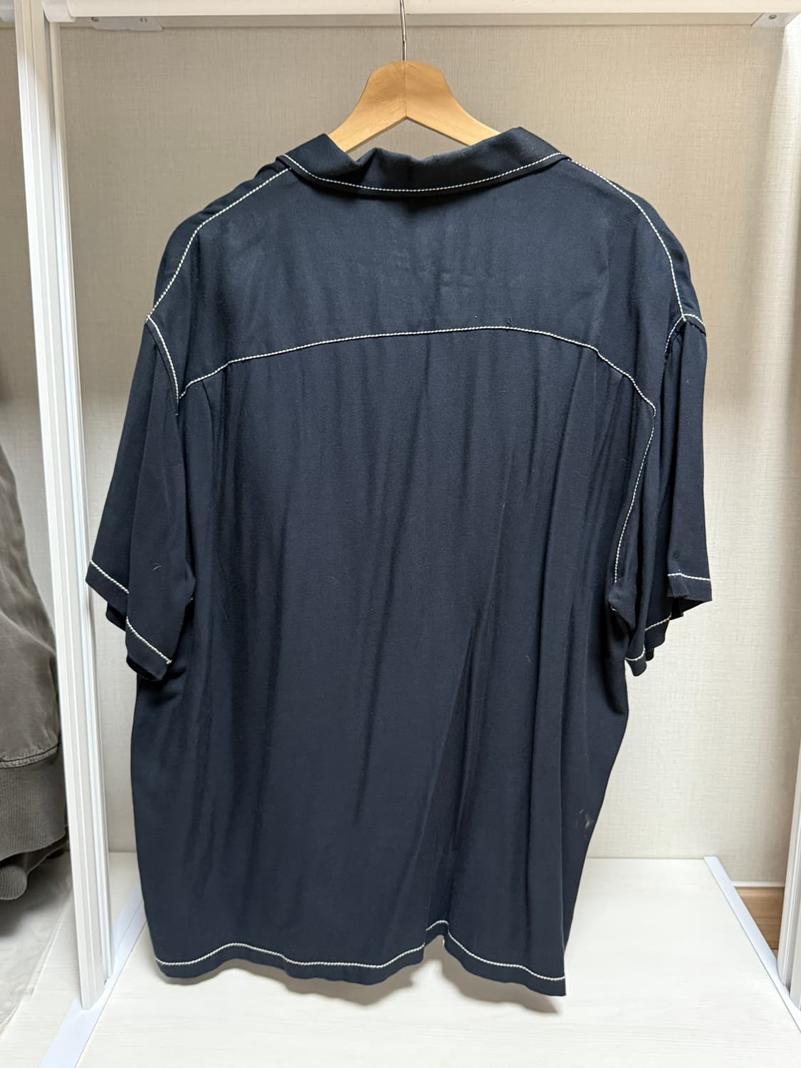 stussy contrast pick stitched shirt L 상품이미지5