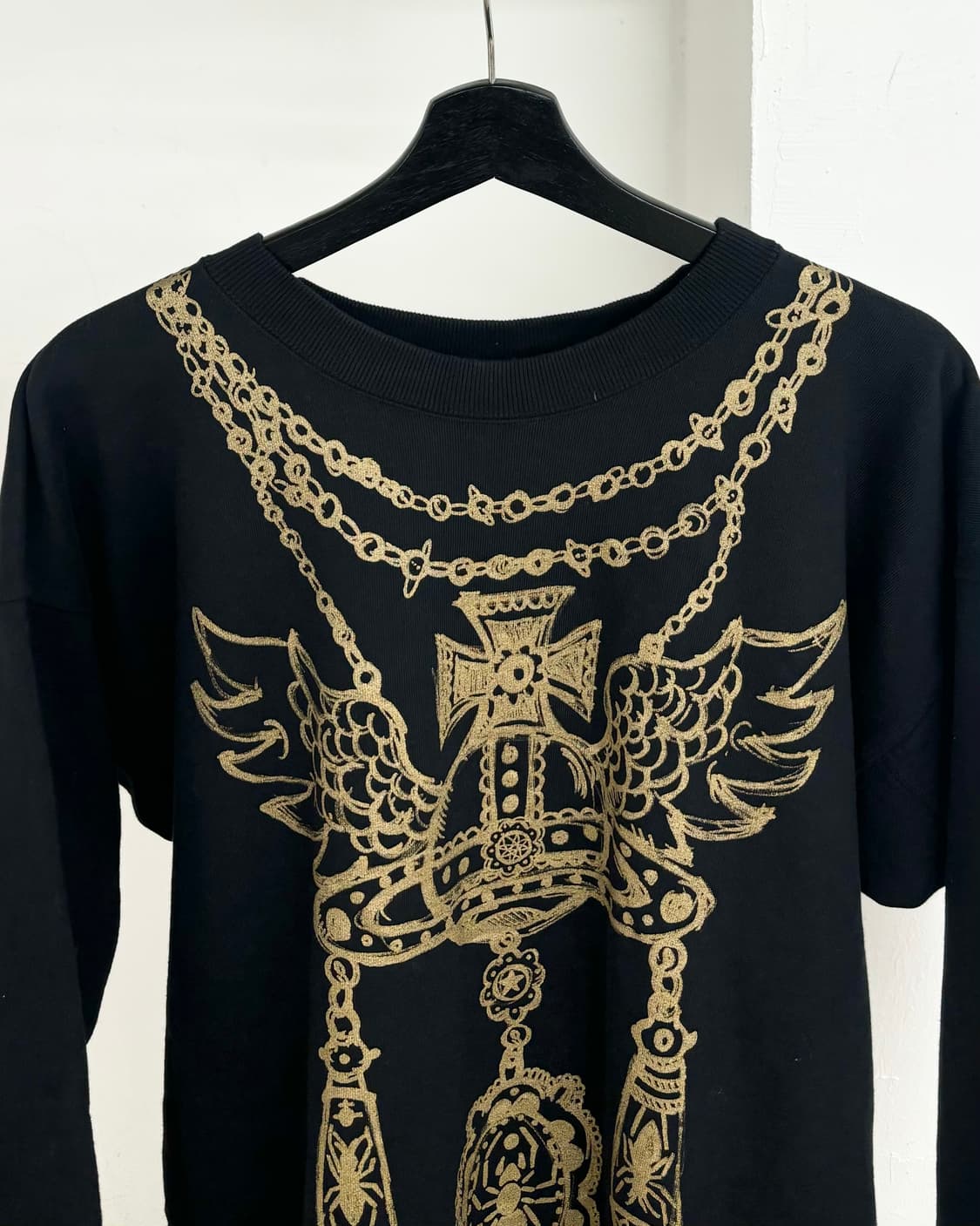 비비안 웨스트우드 레드라벨 블랙 앤 골드 라벨 저지 드레스 상품이미지2