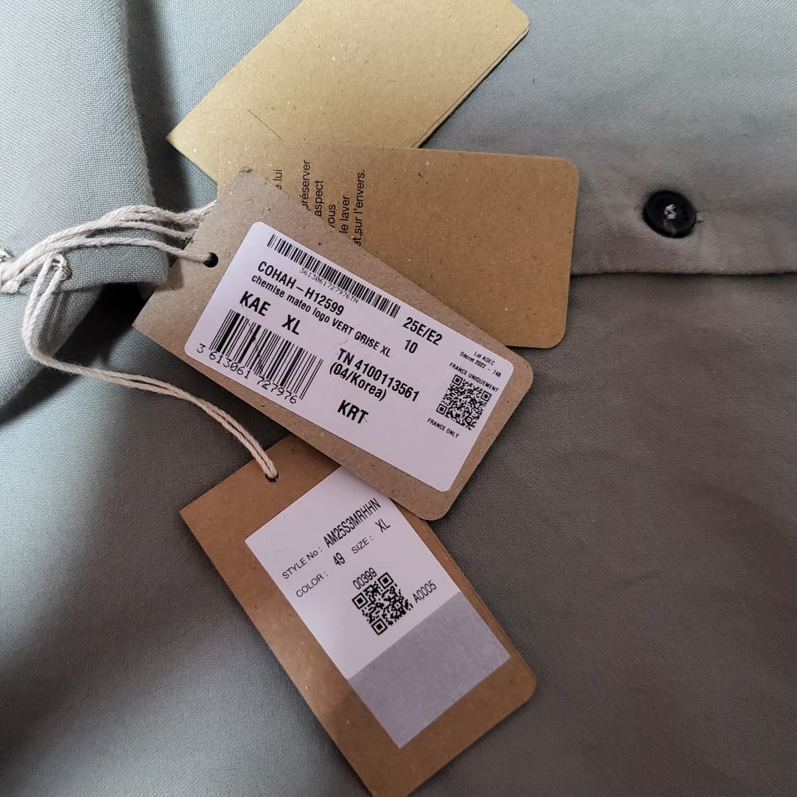 (XL) 25ss 새상품 APC 마테오로고셔츠 아페쎄 상품이미지4