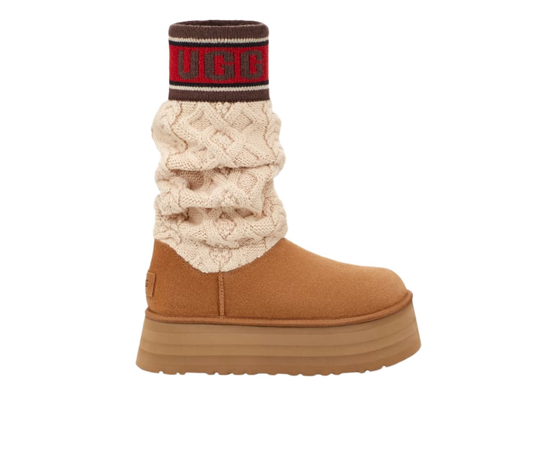 w 어그 클래식 스웨터 레터 부츠 체스트넛 상품이미지1