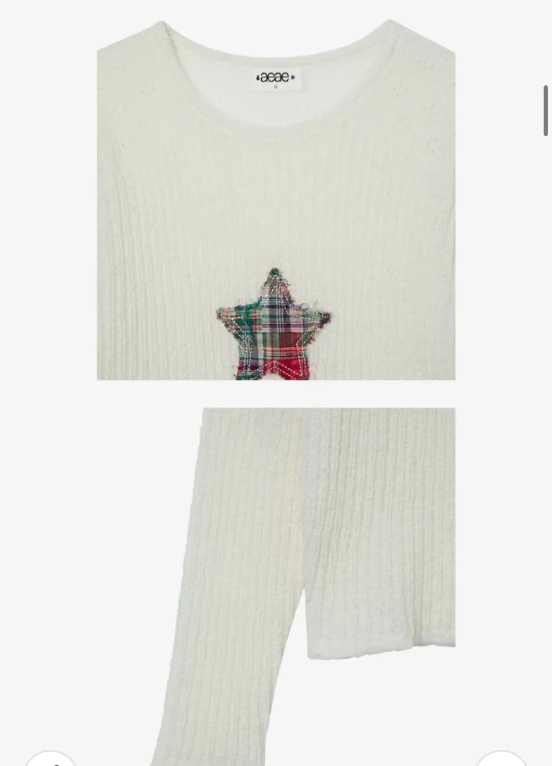 aeae 스타 니트 SHEER APPLIQUE KNIT [IVORY] 상품이미지2