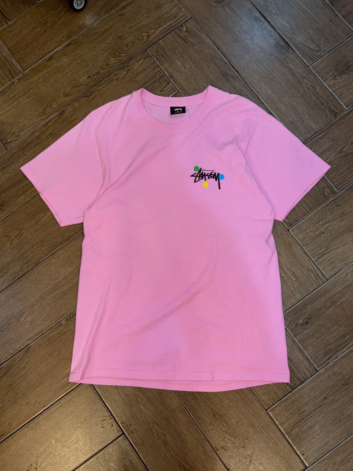 Stussy Dots Pink T-shirt 상품이미지8