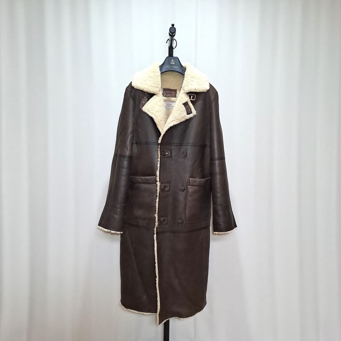 (택포) 인스턴트펑크 양가죽 양털 더블 롱무스탕 1 A993 상품이미지1