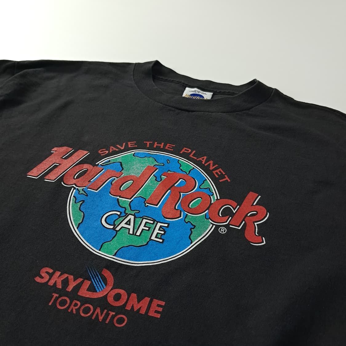 CK401 XL 하드락카페 90s 캐나다판 스카이돔 블랙 반팔 티셔츠 상품이미지5