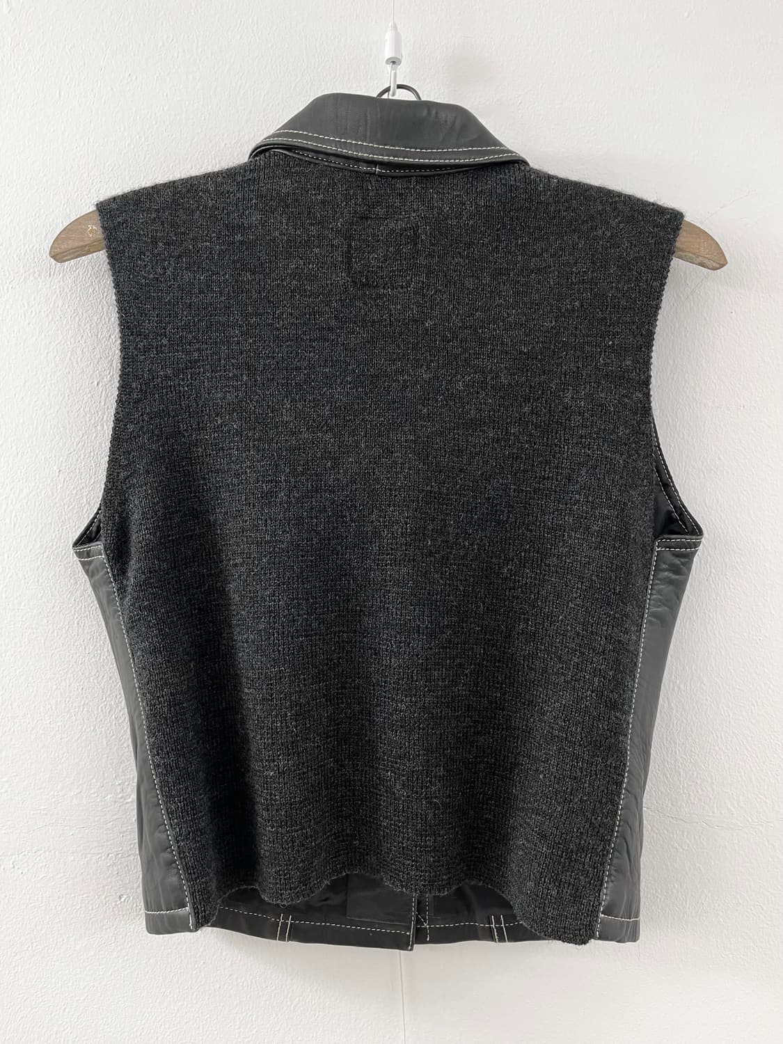 90s Gap 빈티지 올드 갭 트러커 레더 베스트 가죽 상품이미지2