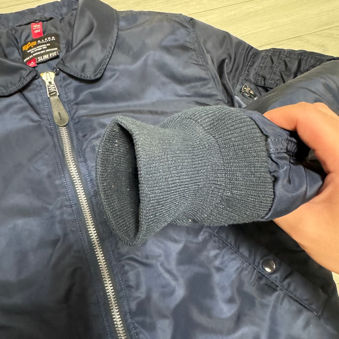 알파인더스트리 B15 네이비 봄버 L 상품이미지4