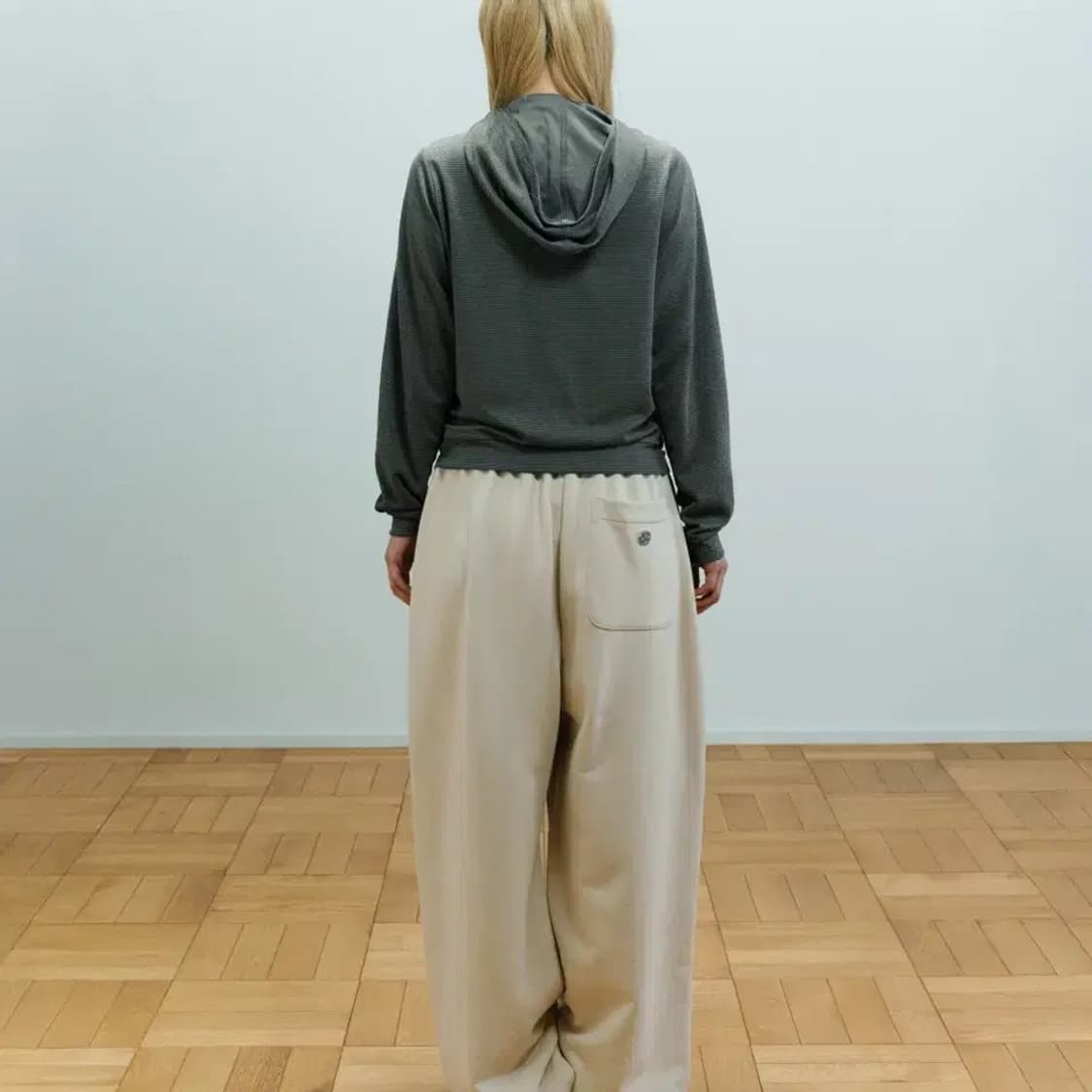 coyseio 코이세이오038 스웻 팬츠 라이트 베이지 조거 바지 상품이미지6