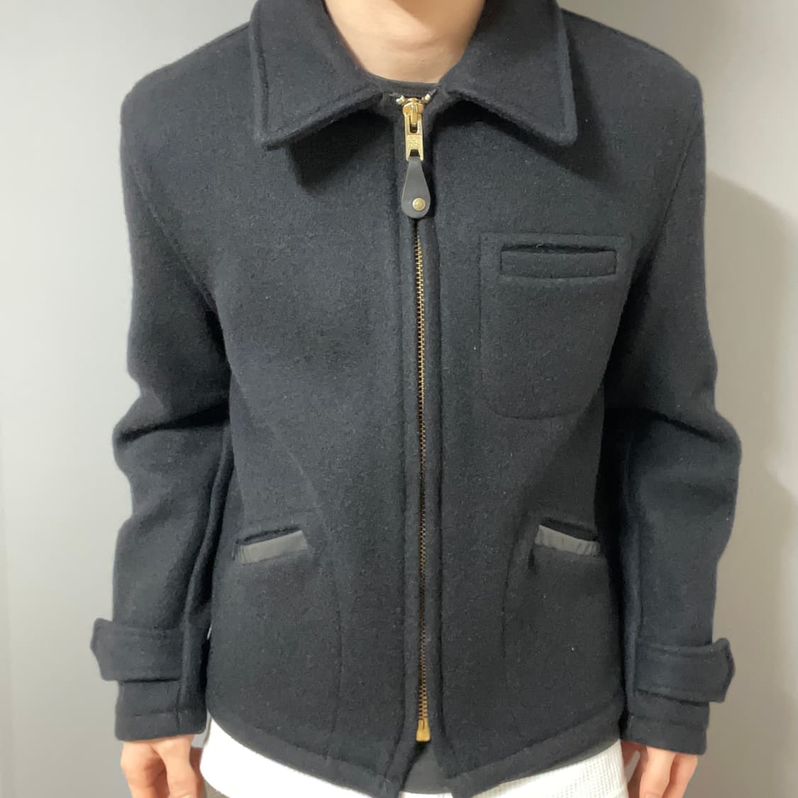 SCHOTT BLACK WOOL JACKET 상품이미지2
