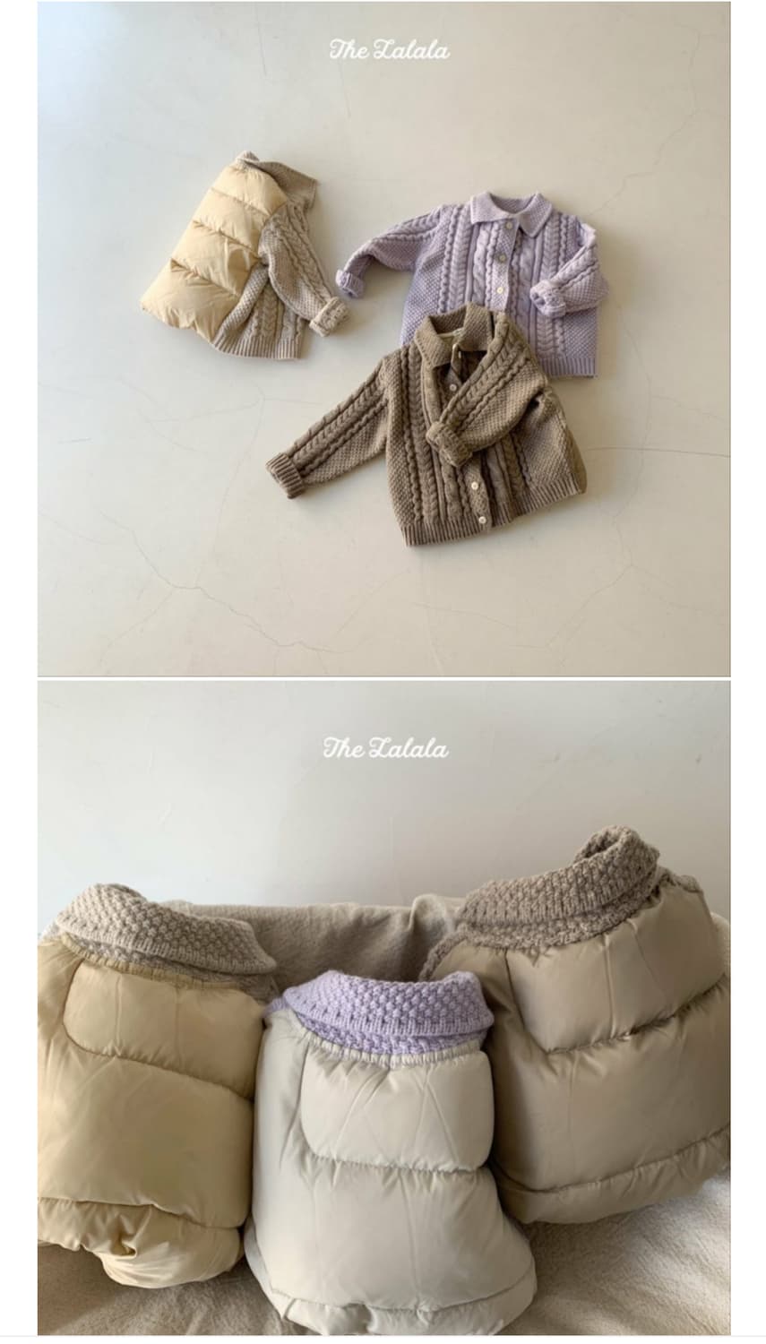 더라라라 키즈 캐시미어 니트 다운 패딩 상품이미지4