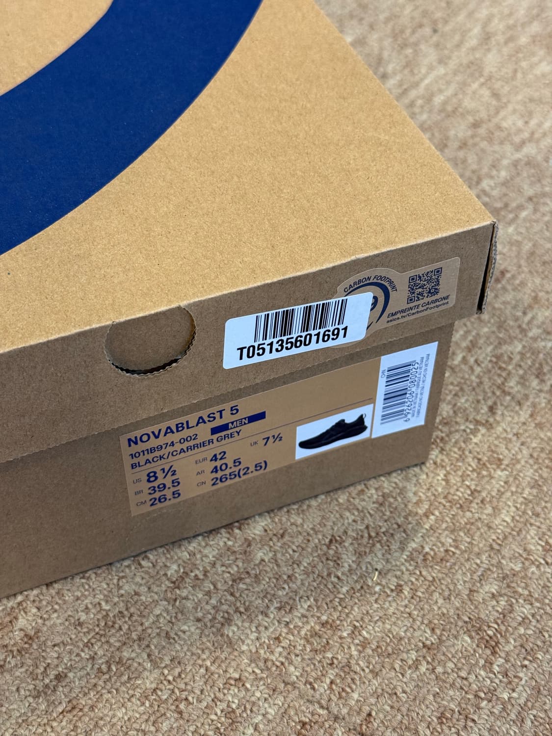 아식스 노바블라스트 5 블랙 265mm 새상품 상품이미지2