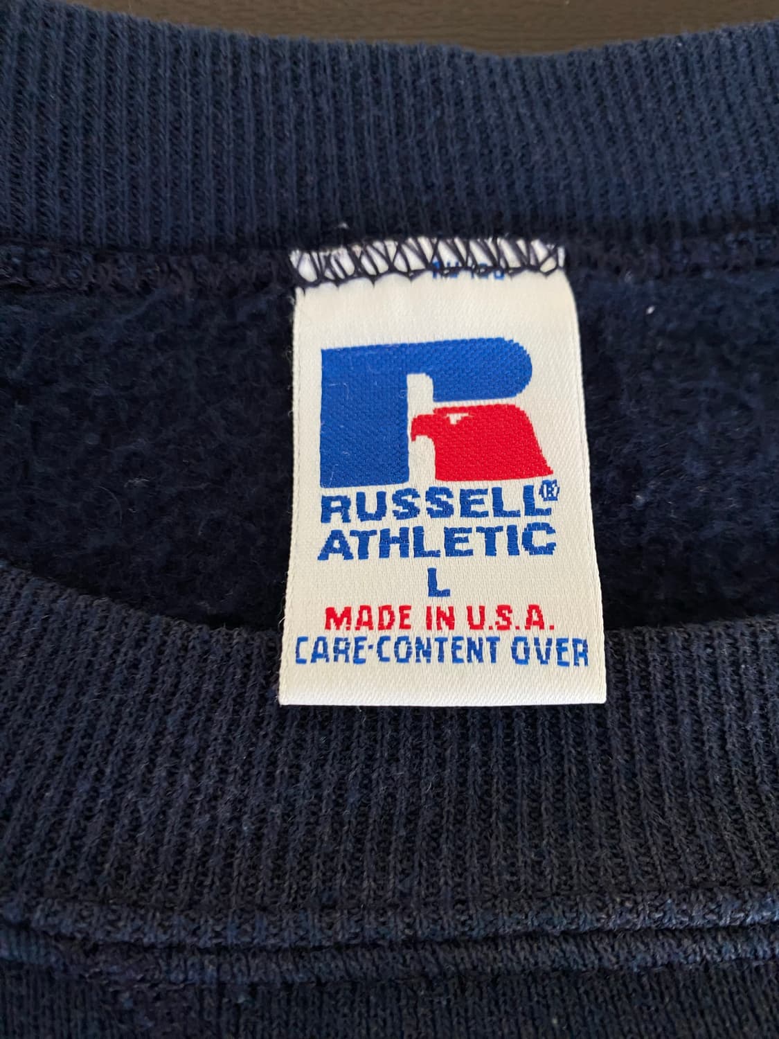 (L) 90s 빈티지 러셀 스웻셔츠 네이비 USA 상품이미지3