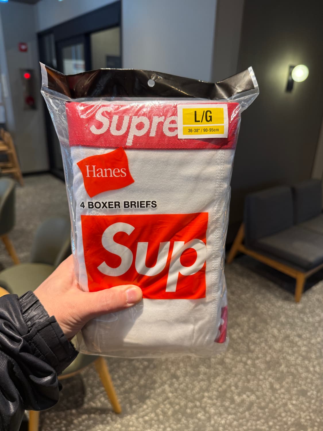 슈프림 화이트 속옷 팬티 1장 L 상품이미지1