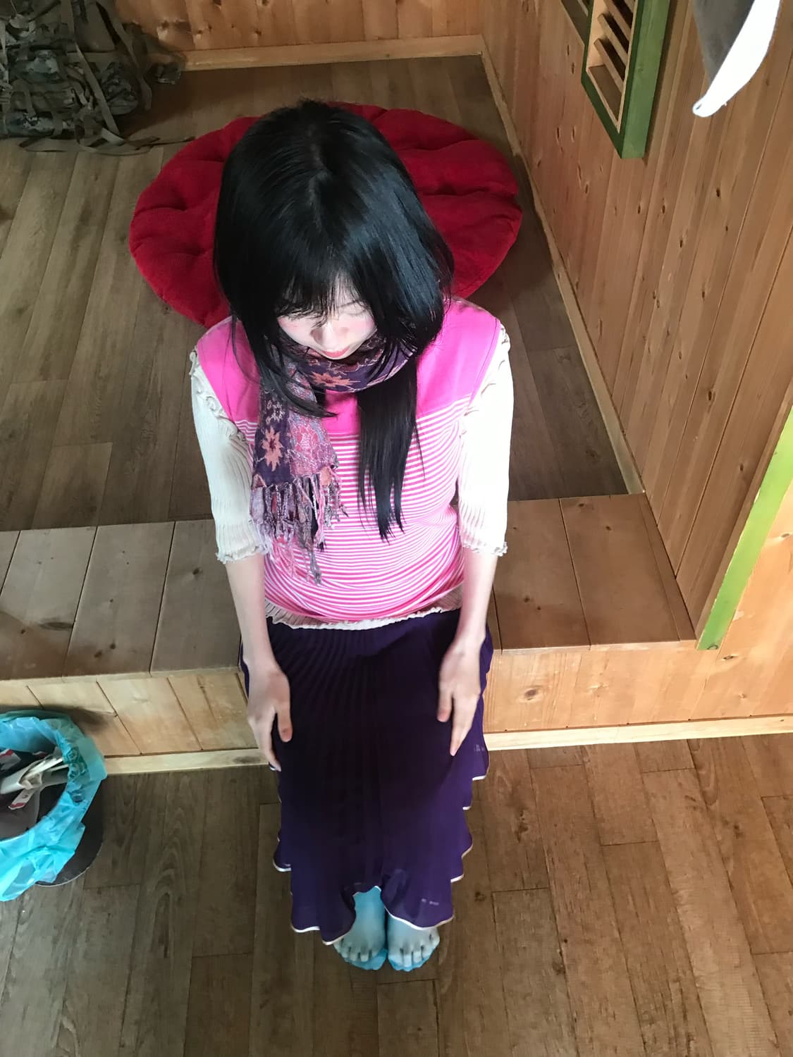 vintage pink scarf 상품이미지7