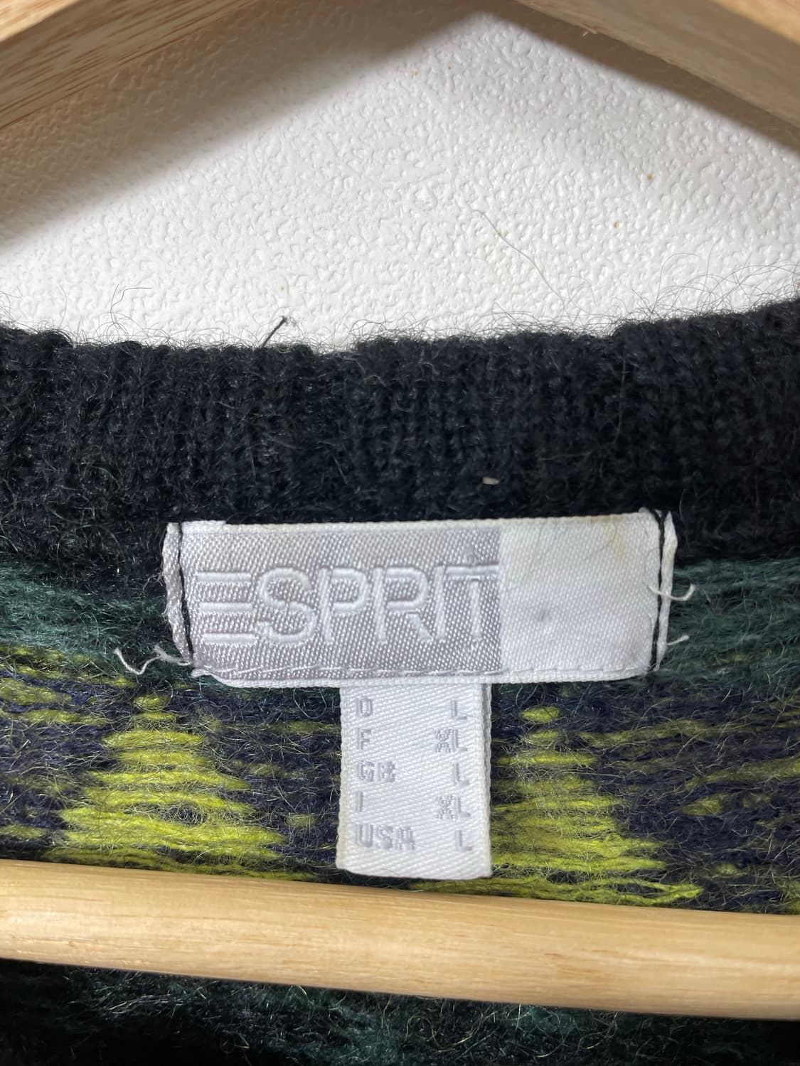 에스프리Esprit 패턴 크롭 니트 L - K43 상품이미지4