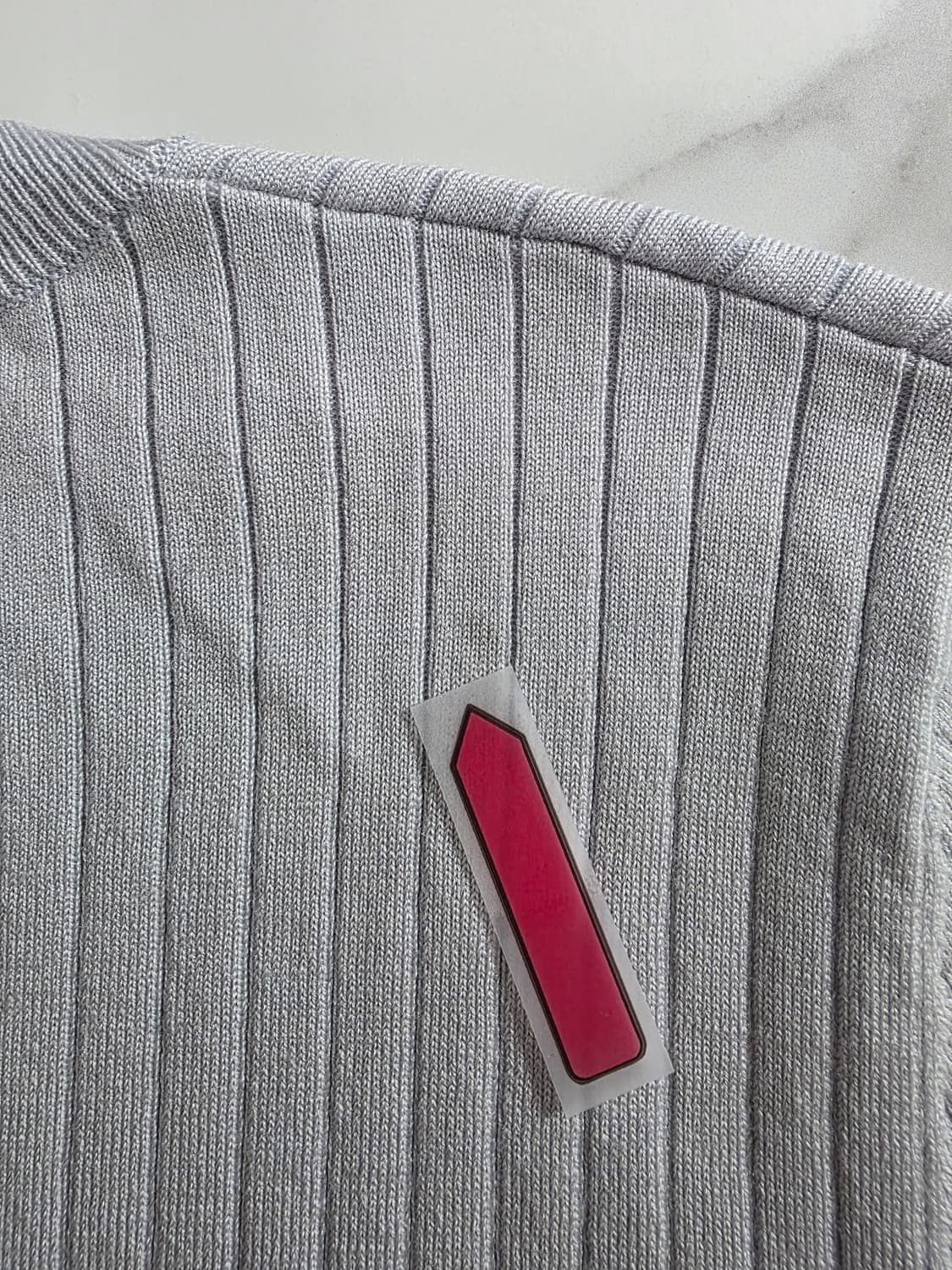 Courrèges / 소라색 골지 가디건 상품이미지4
