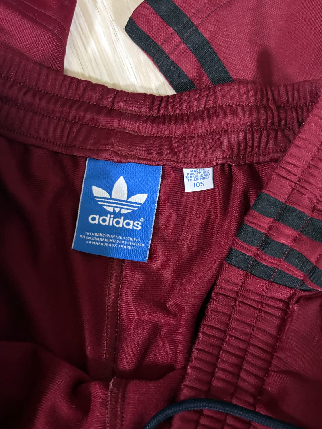 아디다스 파이어버드 버건디 (빨검) 트랙 팬츠  상품이미지2