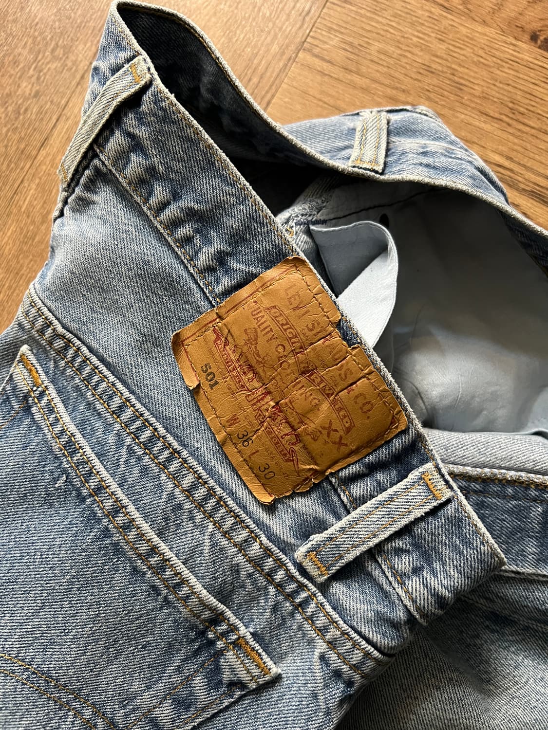 [36]90's 리바이스 501 USA Made 데님팬츠 S27 상품이미지6