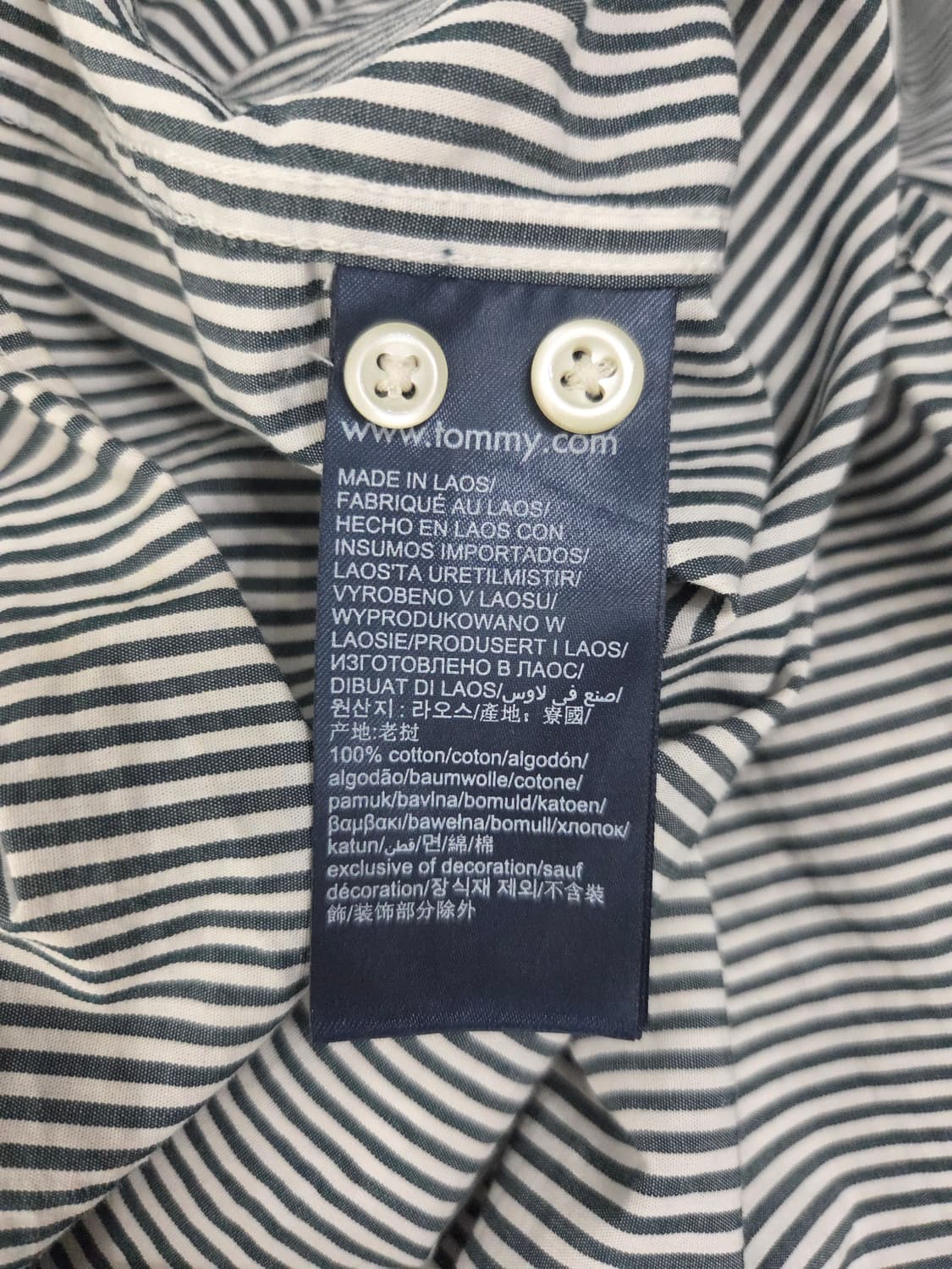 TOMMY HILFIGER 타미힐피거 코튼 스트라이프 셔츠 상품이미지8