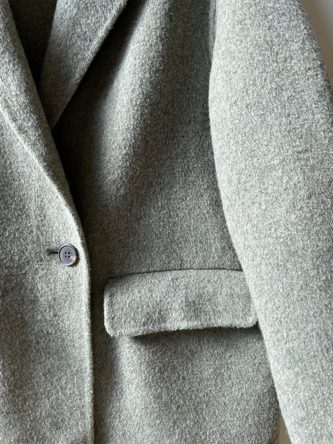 ALL&SUNDRY 올앤선드리 카키그레이 울 모직코트 상품이미지6