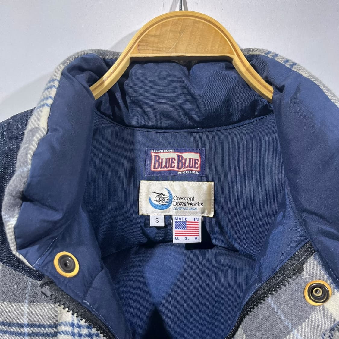 [Blue Blue Japan] 블루블루 체크 울 베스트 상품이미지5