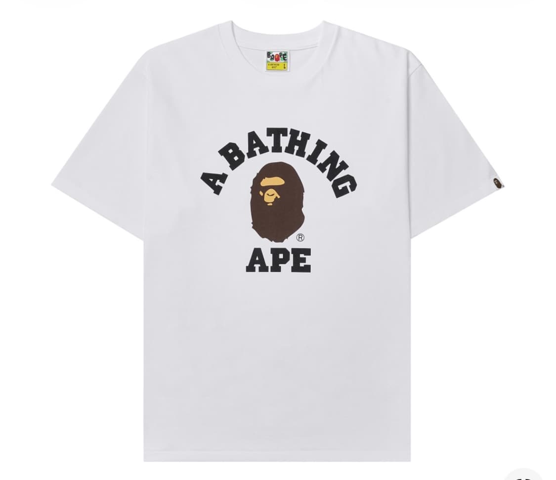 베이프 컬리지 화이트 M 상품이미지1