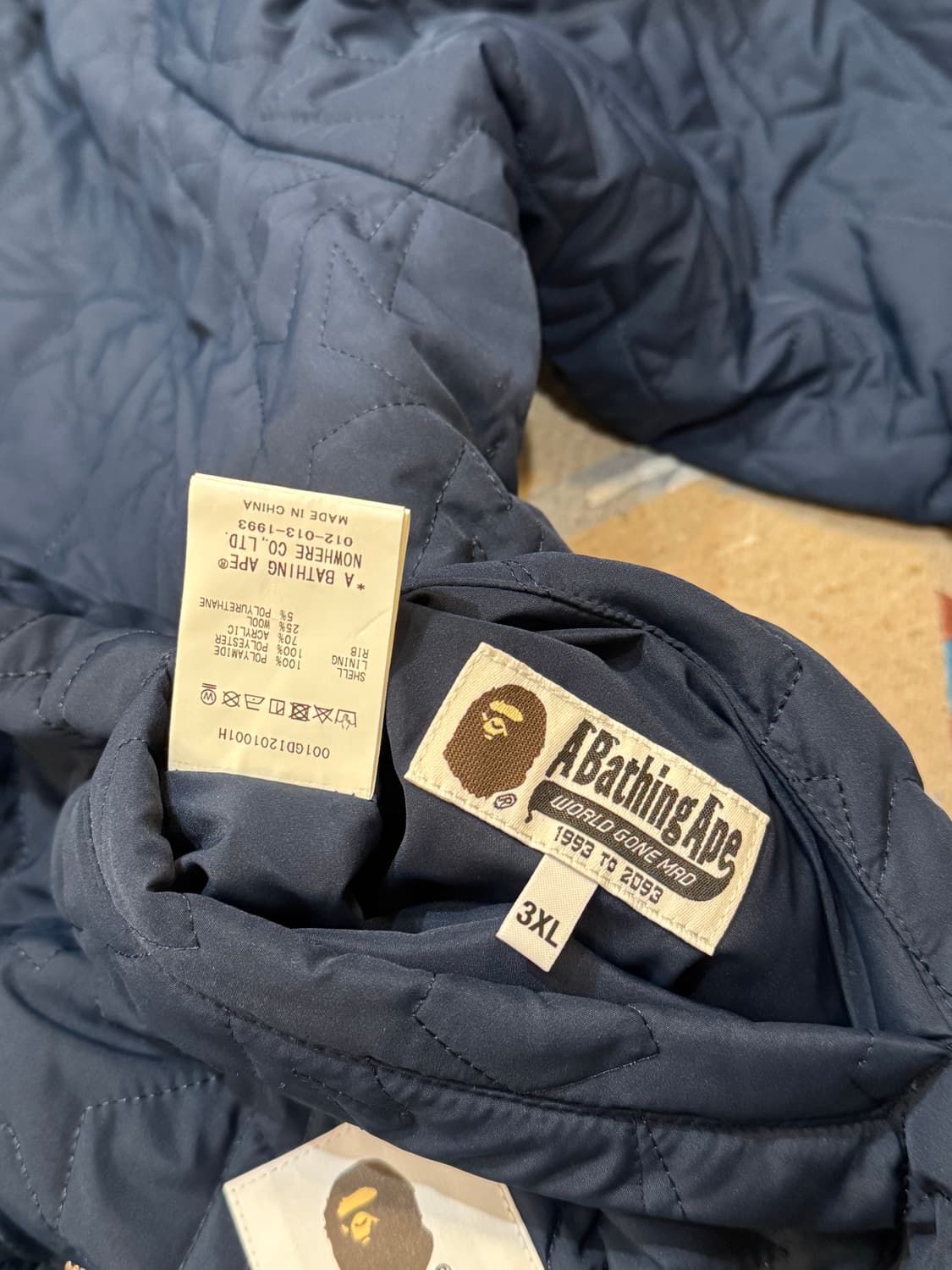 [XXXL] 베이프 리버시블 바시티 자켓 블랙 상품이미지9