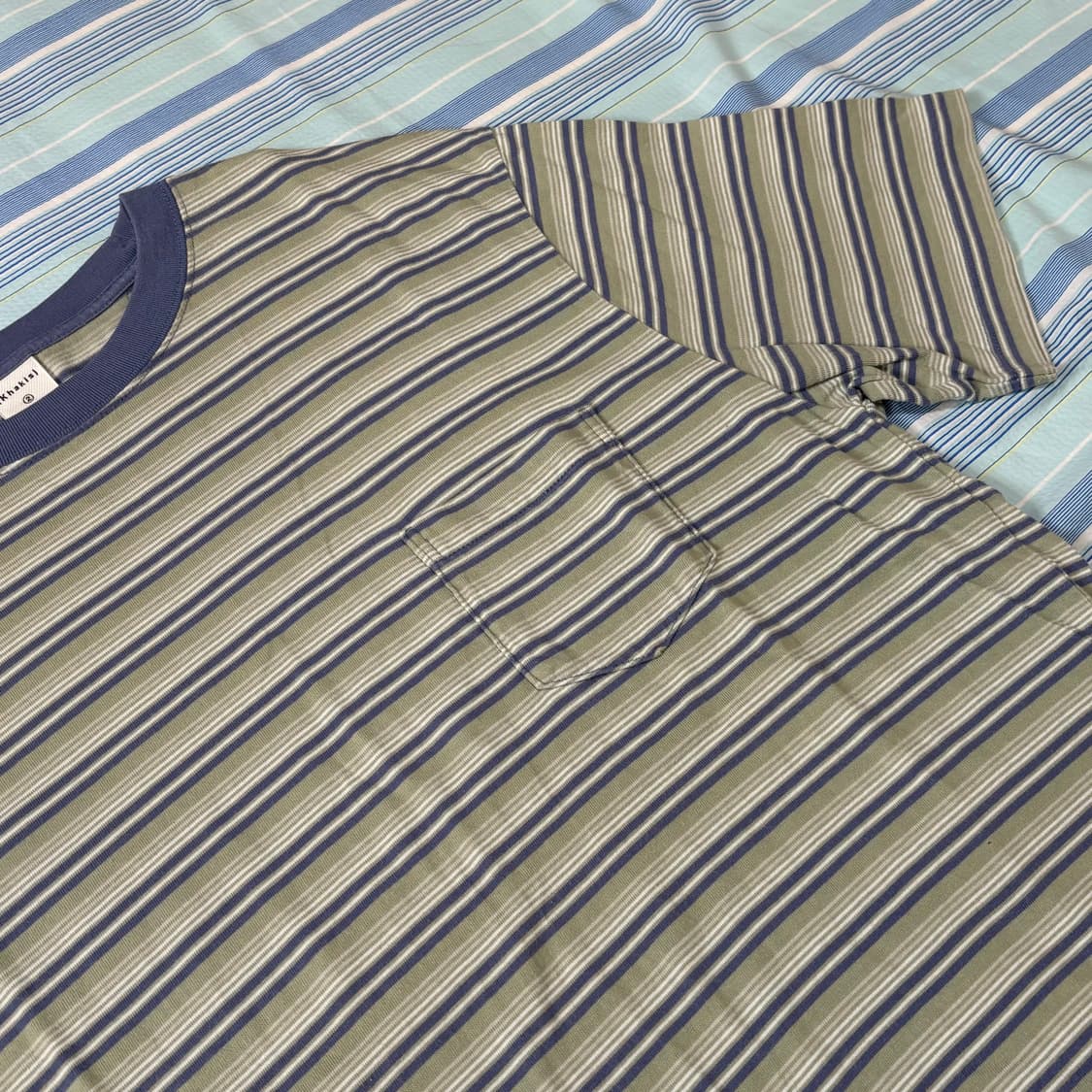 카키스 워시드 보더 티셔츠 (주우재 추천/레드벨벳 슬기 착용) 상품이미지3