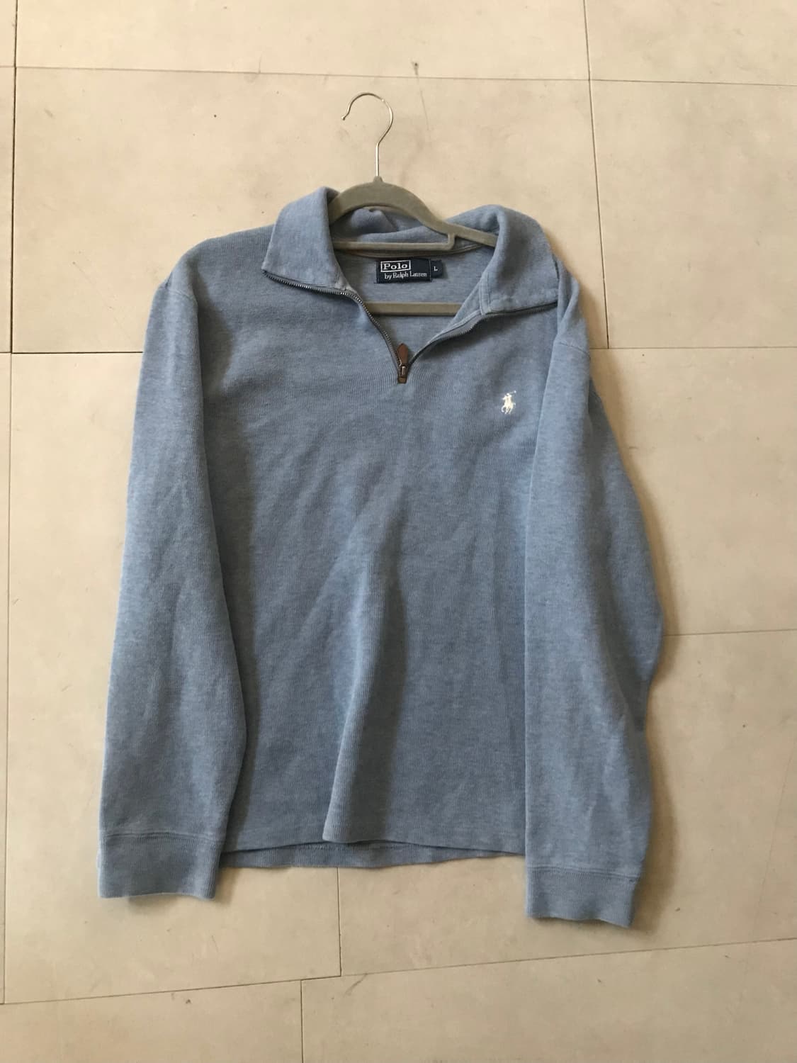 폴로 연하늘 반집업 상품이미지7