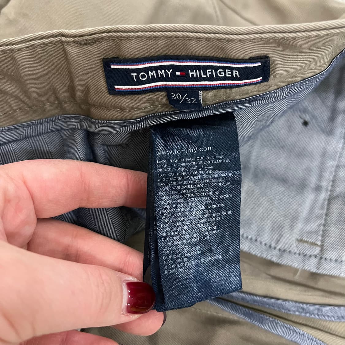 [30/32] 타미힐피거 자수 패턴 치노팬츠 면바지 0106M1 상품이미지3