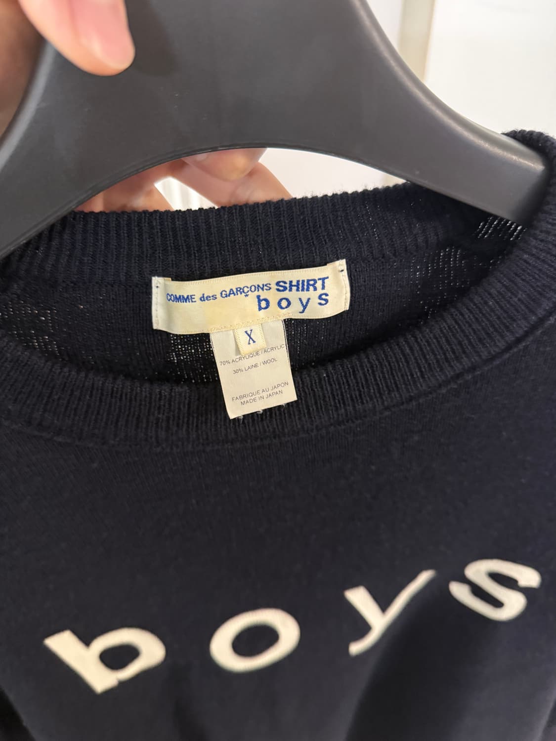 꼼데가르송 셔츠 boys 니트 다크네이비 상품이미지5