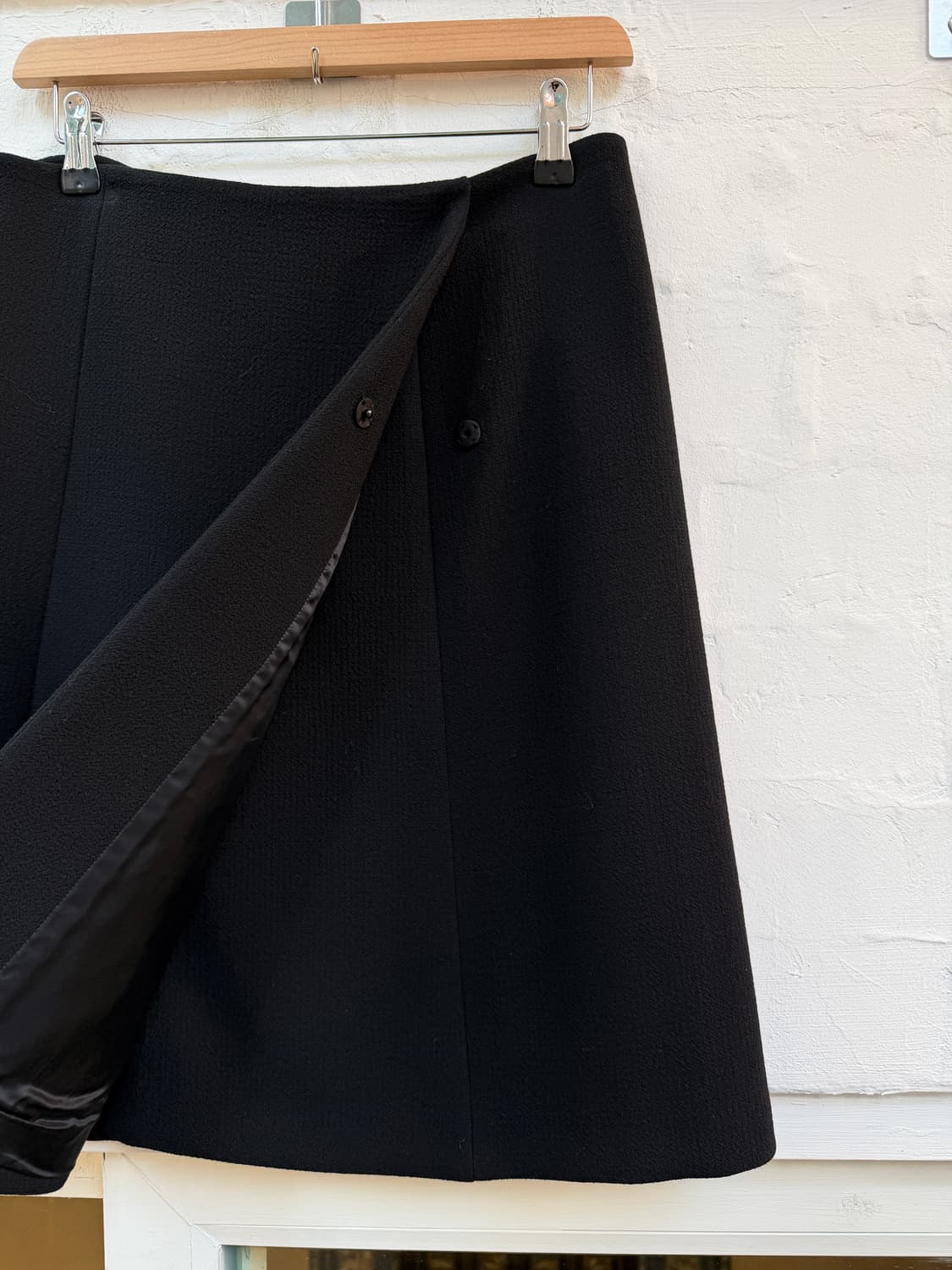 PRADA 프라다 블랙 랩 스커트 상품이미지2