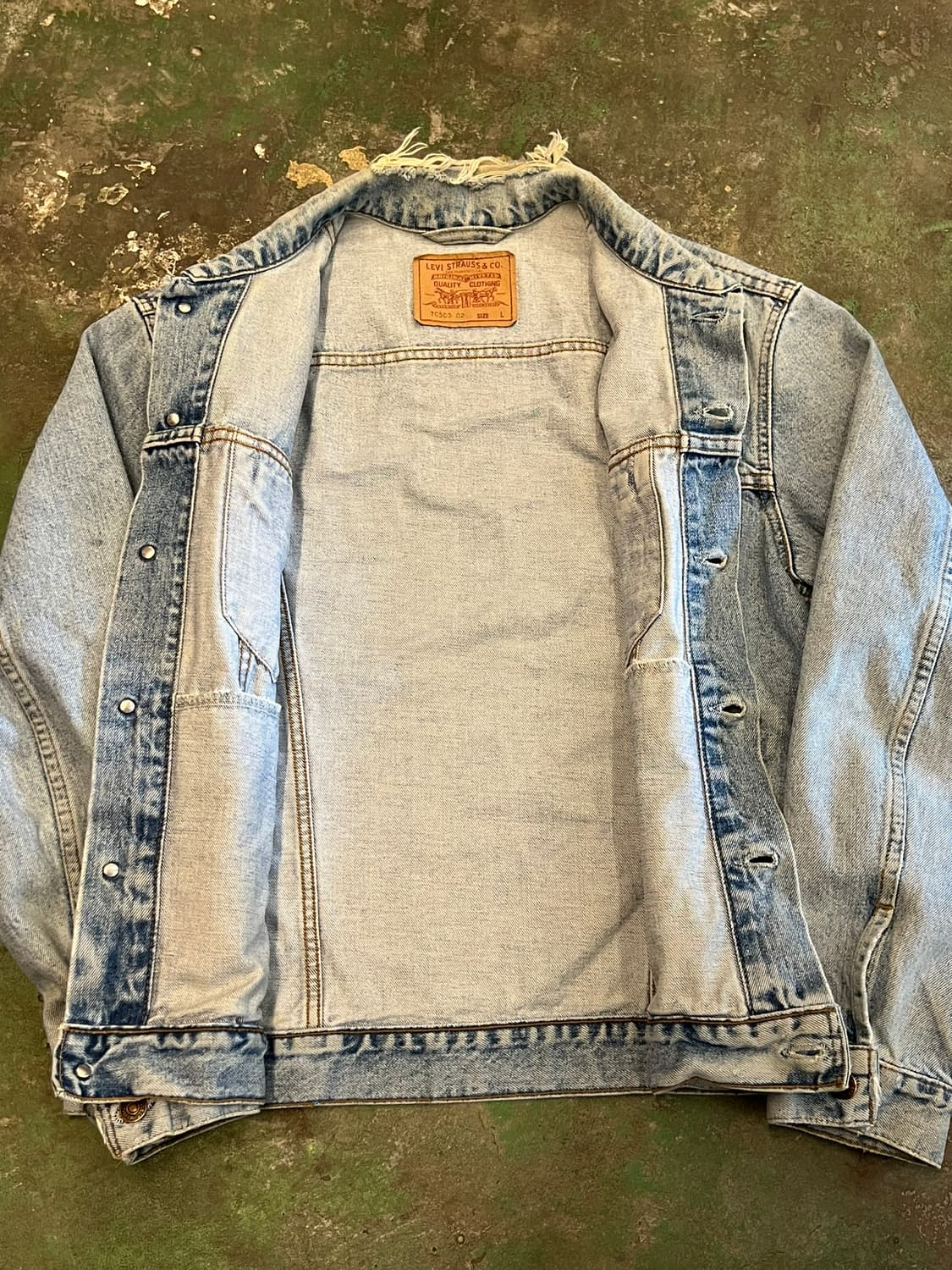 90's [L] 리바이스 빈티지 데님 트러커 자켓 유럽 타입3 상품이미지7