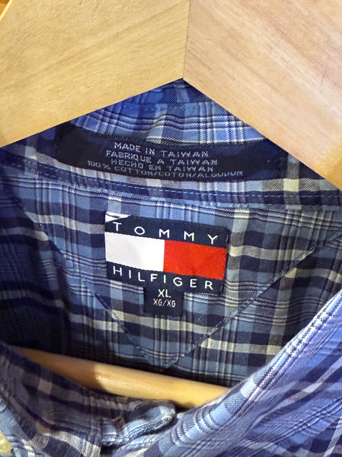 타미힐피거 블루 체크셔츠 상품이미지3