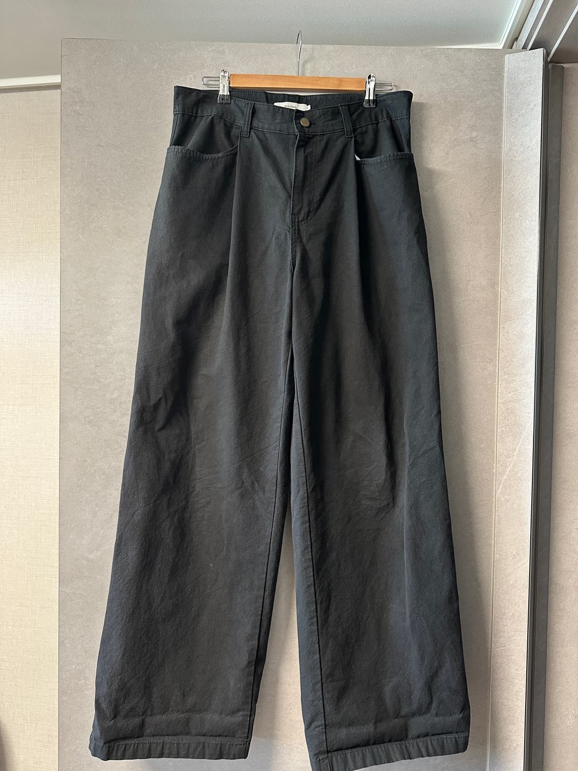 아르반 스탠다드 사이드 포켓 워시드 팬츠 블랙 4사이즈(32) 상품이미지4