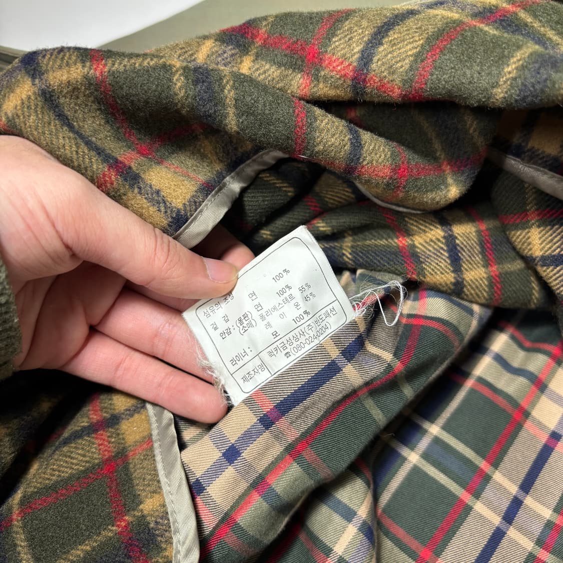 100 닥스 카키 내피탈부착 로브 발마칸 트렌치코트 상품이미지6