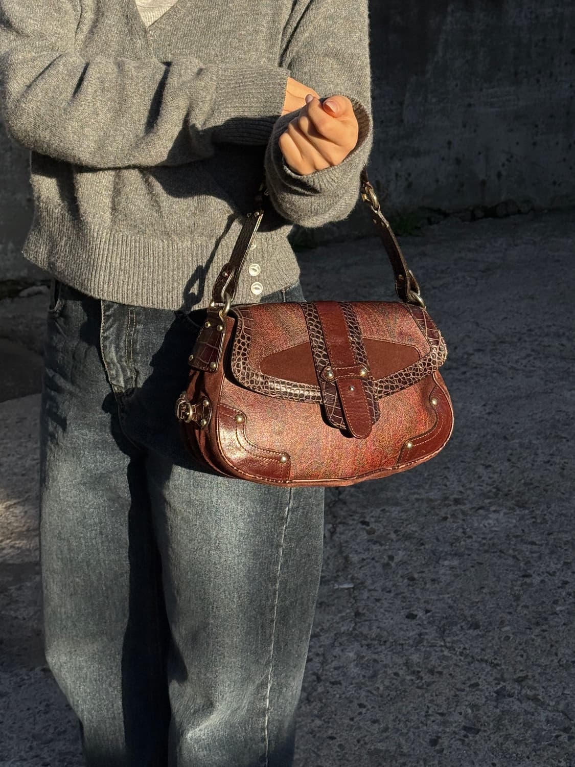 y2k 빈티지 페이즐리 숄더백 상품이미지2